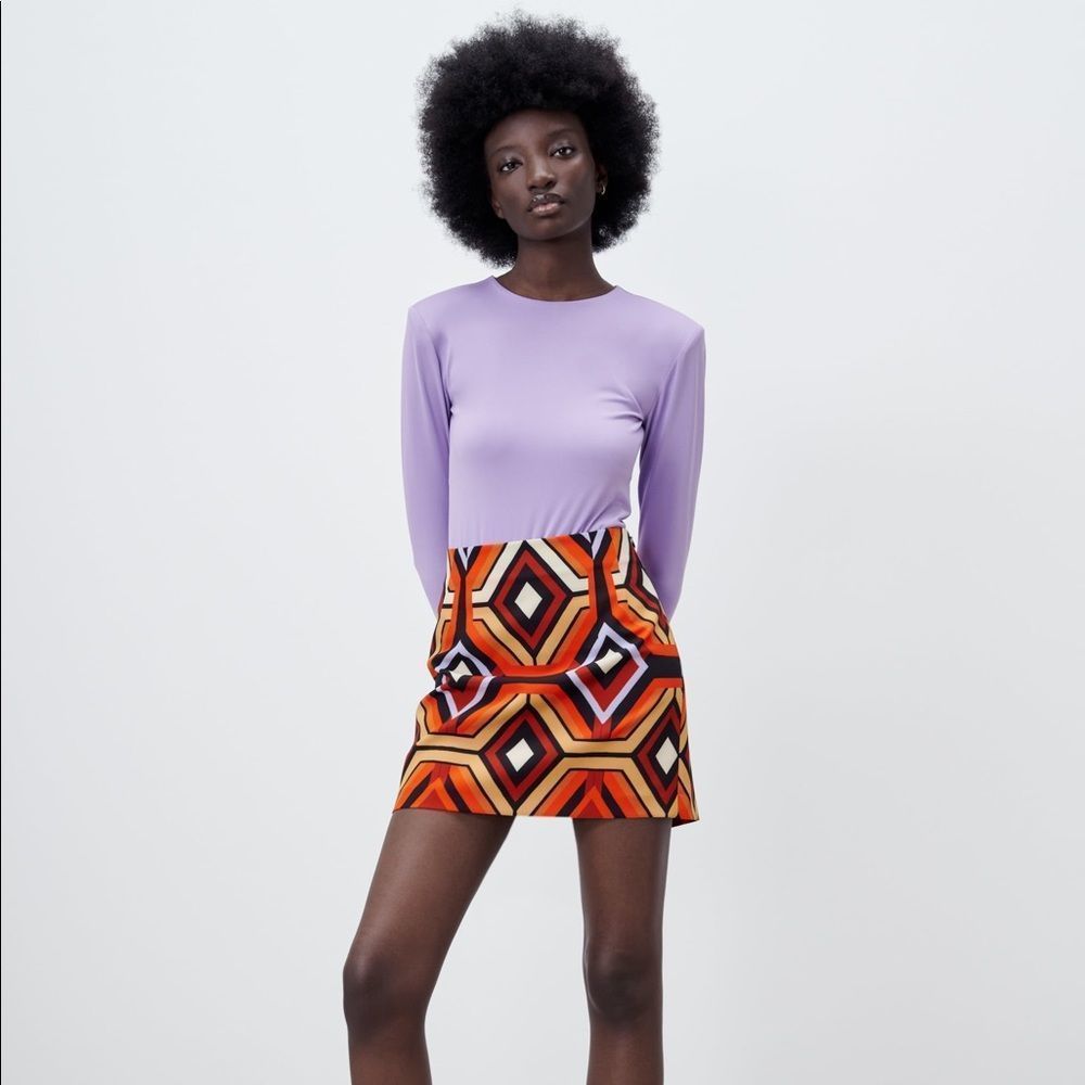 ZARA BODYSUIT WITH SHOULDER PADS